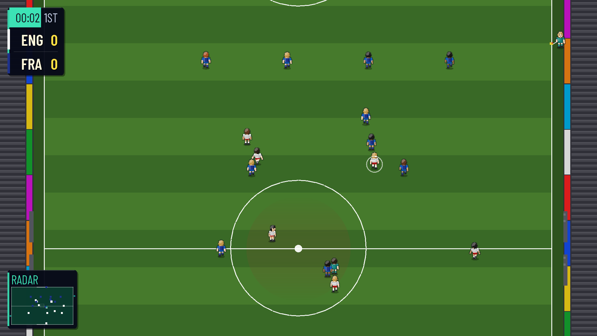Fabulous Football gameplay on dry, firm turf