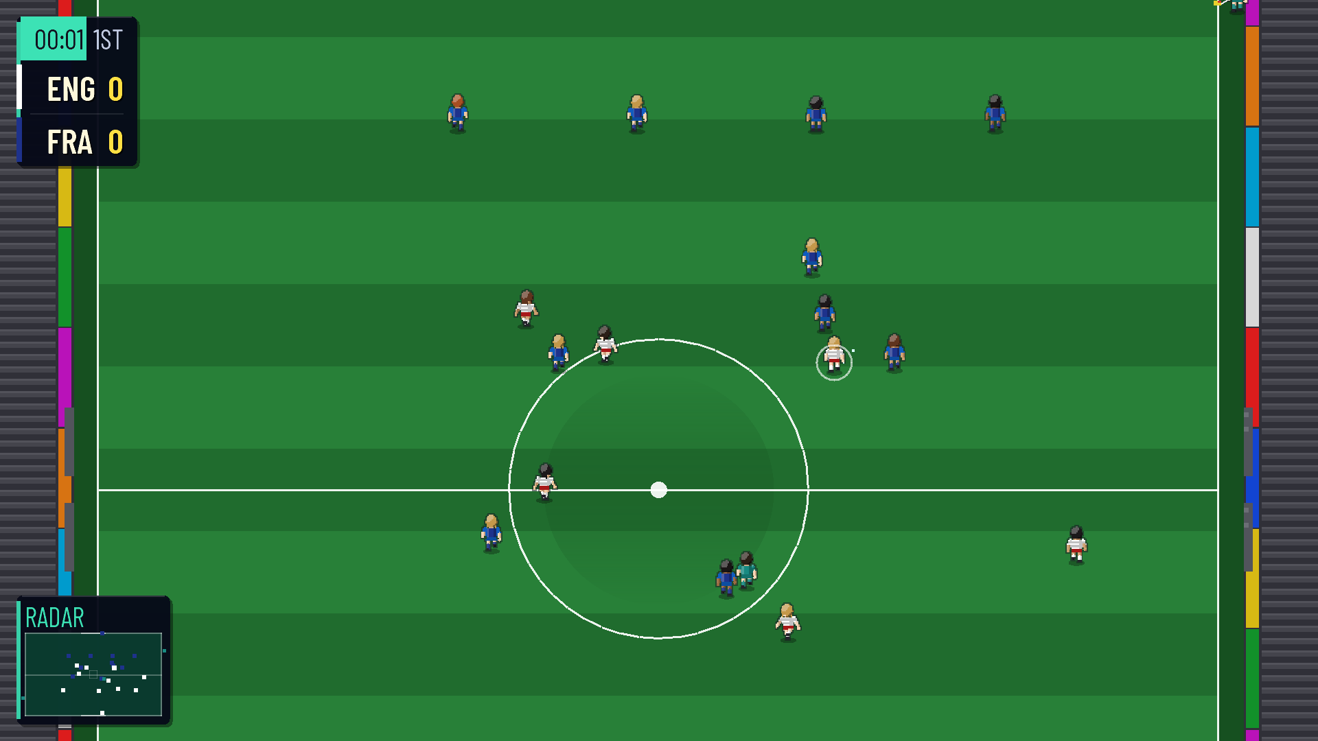 Fabulous Football gameplay on the classic green pitch in normal conditions