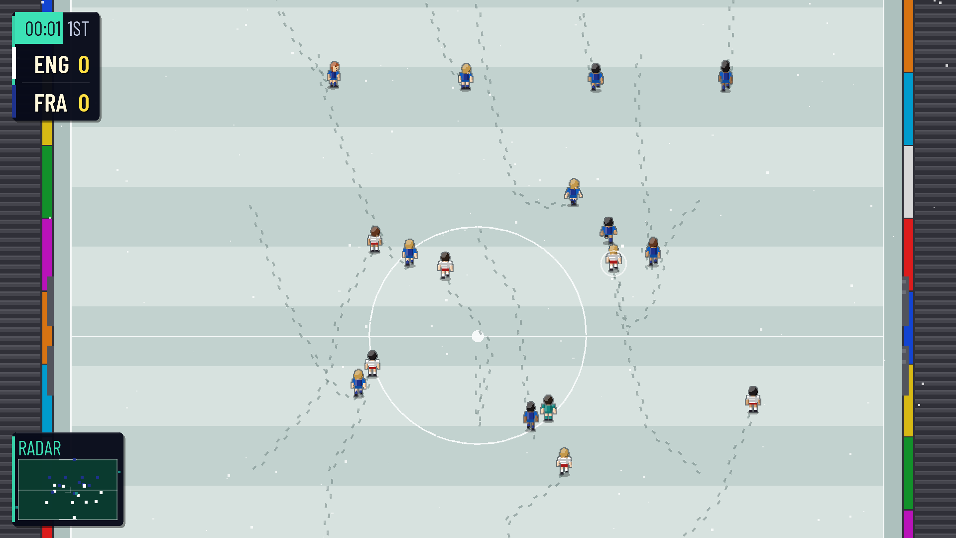 Fabulous Football gameplay on a snow-covered pitch